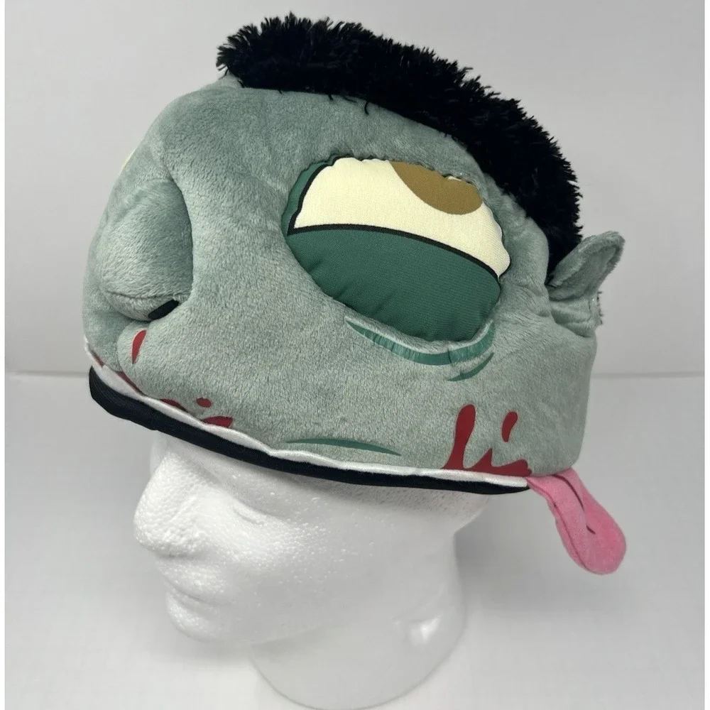 Think Geek Plush Zombie Hat Brain Eating Cap Halloween Costume Prop Soft Novelty